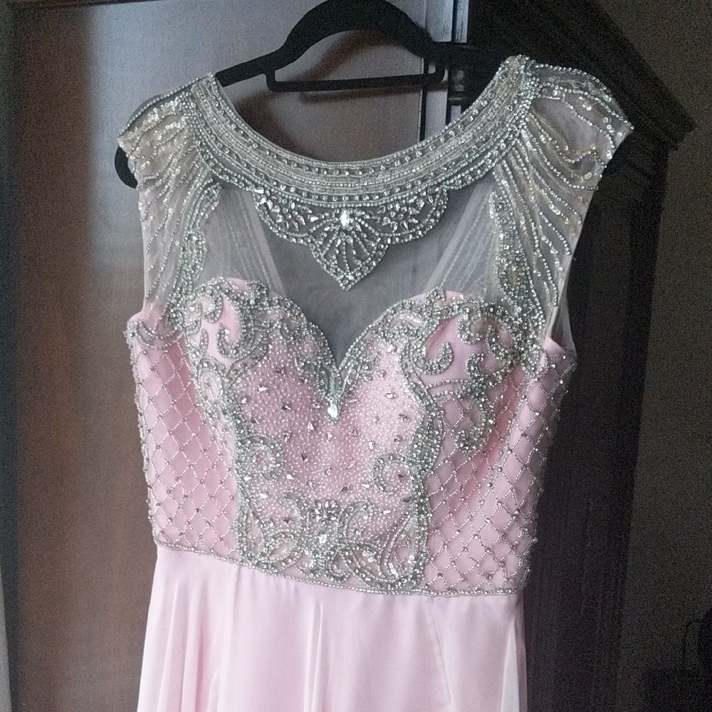 NWOT Jovani Pink Embellished Gown (10) - Picture 3 of 9